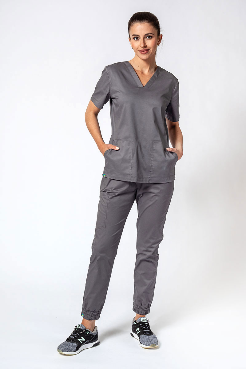Komplet medyczny damski Sunrise Uniforms Active III (bluza Bloom, spodnie Air) szary