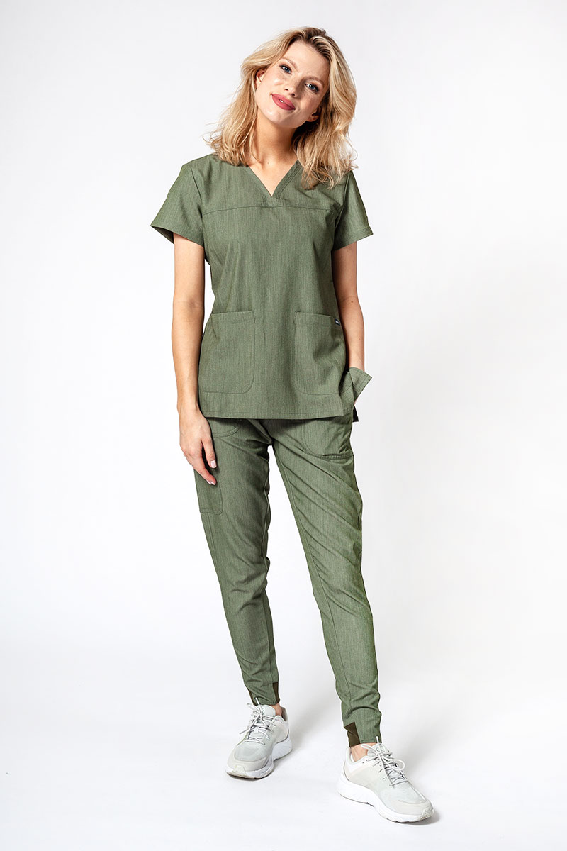 Komplet medyczny Adar Uniforms Ultimate oliwkowy (z bluzą Sweetheart - elastic)
