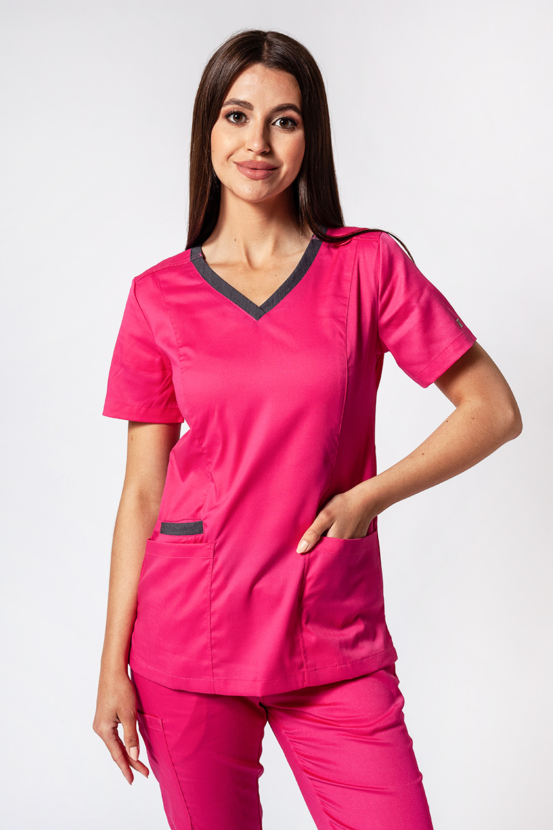 Bluza medyczna damska Maevn Matrix Contrast różowa