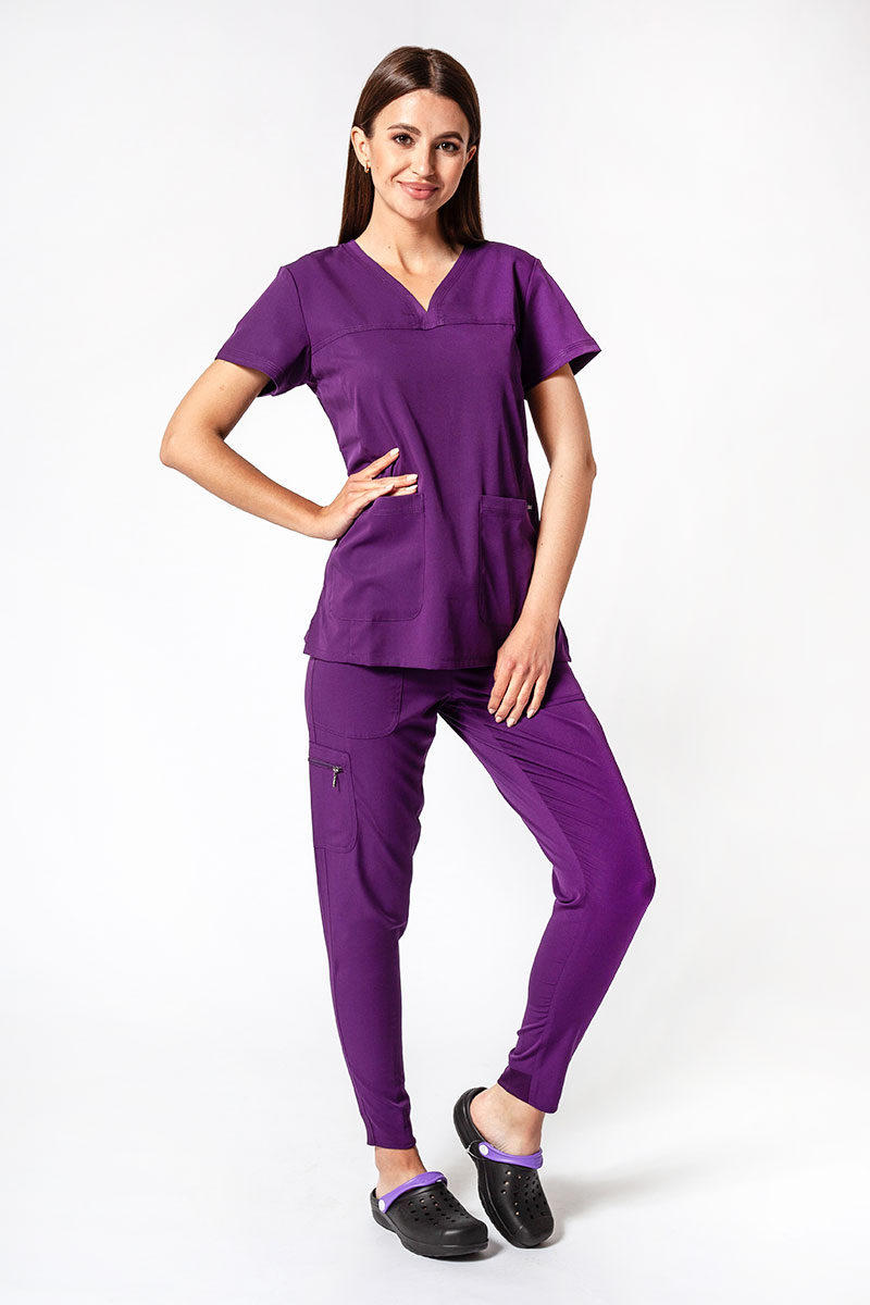 Komplet medyczny Adar Uniforms Ultimate fioletowy (z bluzą Sweetheart - elastic)