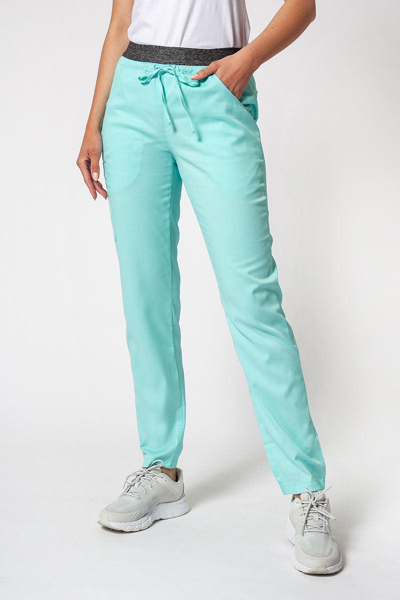 Spodnie medyczne damskie Maevn Matrix Contrast semi-jogger miętowe (aruba)