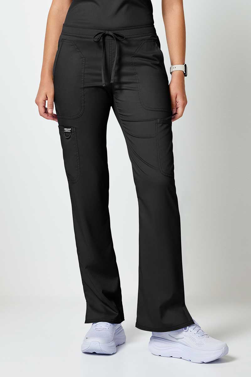 Spodnie medyczne damskie Cherokee Revolution Flare Leg czarne