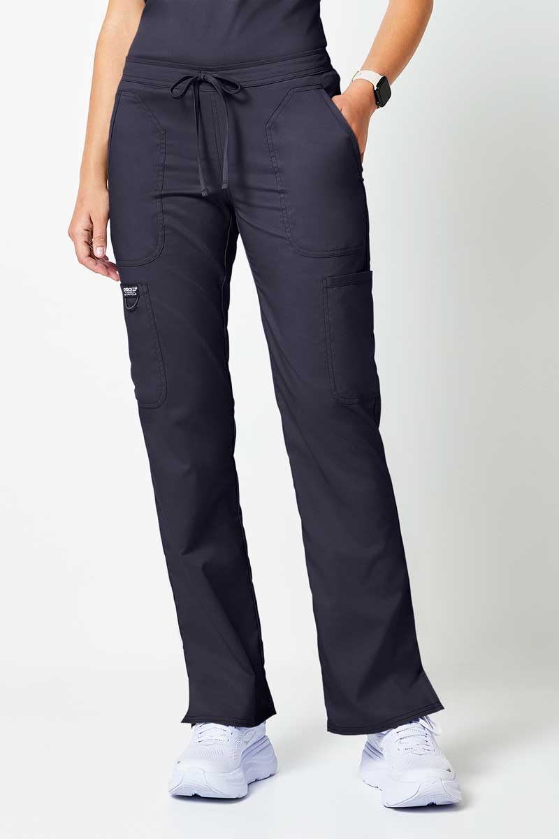 Spodnie medyczne damskie Cherokee Revolution Flare Leg szare