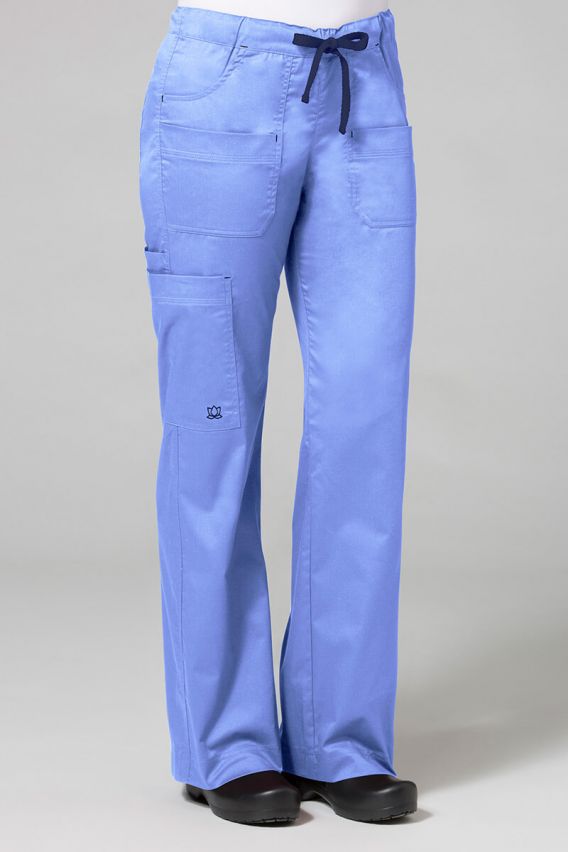 Spodnie medyczne damskie Maevn Blossom (elastic) klasyczny błękit-1