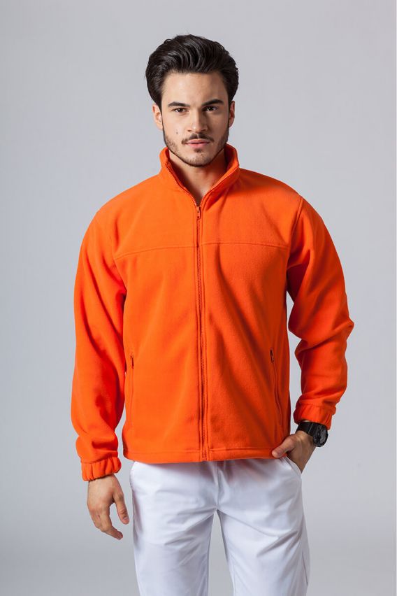 Bluza polarowa męska Malfini Fleece Jacket pomarańczowa-1