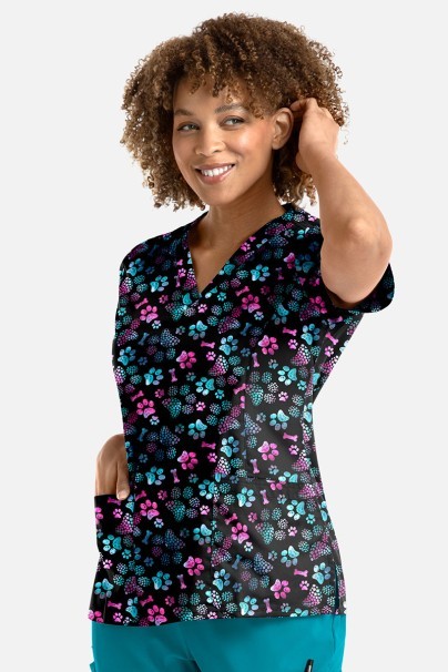 Kolorowa bluza damska Maevn Prints Ombre Paws-1