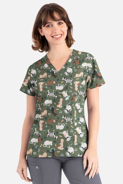 Kolorowa bluza damska Maevn Prints Cuddly Checkup-1