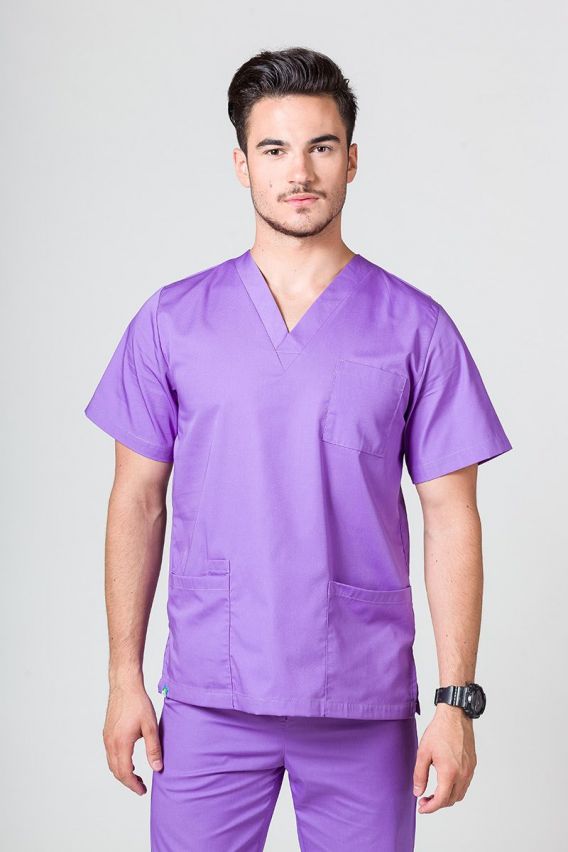 Bluza medyczna męska Sunrise Uniforms Basic Standard fioletowa-1