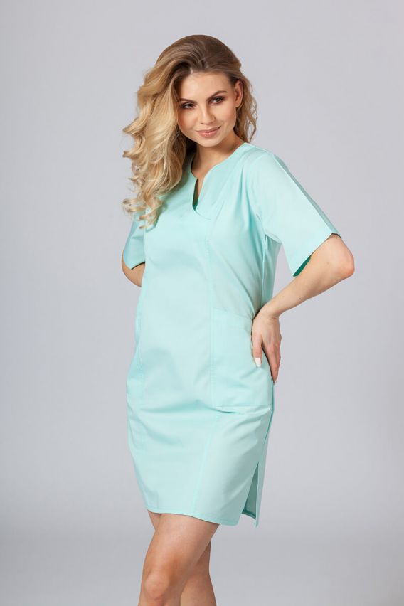 Sukienka medyczna damska klasyczna Sunrise Uniforms miętowa-1