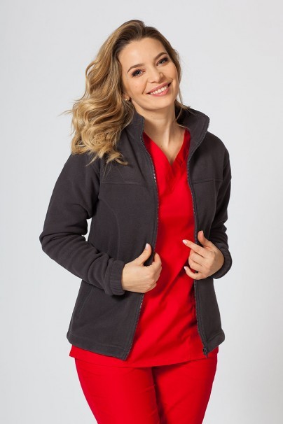 Bluza polarowa damska Malfini Fleece Jacket grafitowa (ebony gray)-1