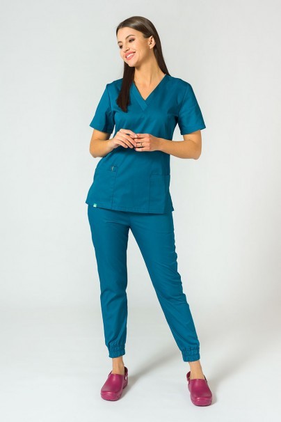 Komplet medyczny Sunrise Uniforms Basic Jogger karaibski błękit (ze spodniami Easy)-1
