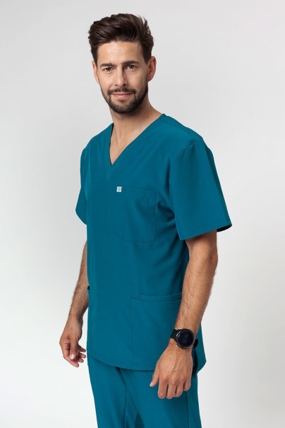 Bluza medyczna męska Uniforms World 309TS™ Louis karaibski błękit-1