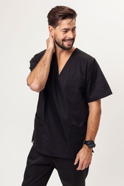 Bluza medyczna męska Sunrise Uniforms Basic Standard FRESH czarna-1