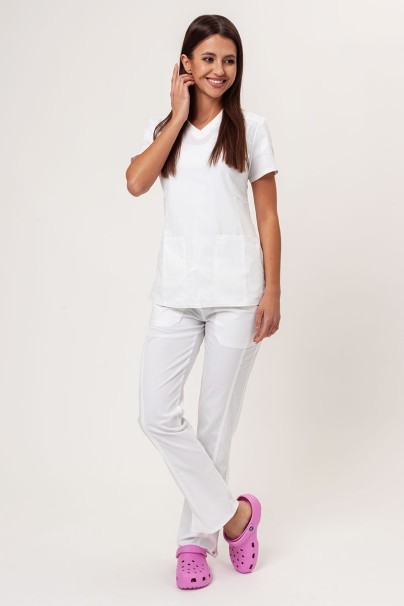 Komplet medyczny damski Cherokee Revolution Tech (bluza V-neck, spodnie Mid Rise) biały-1