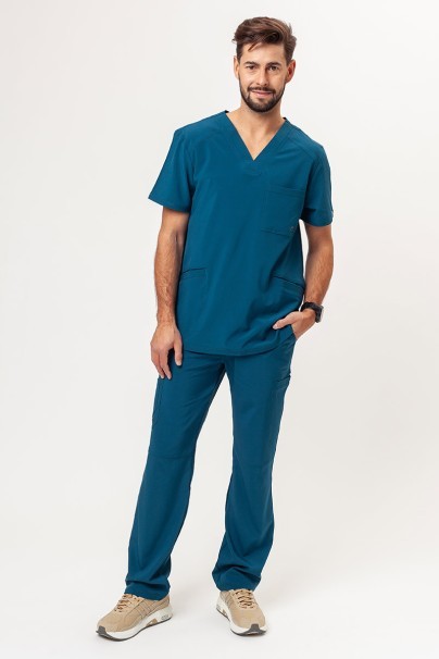 Komplet medyczny męski Cherokee Infinity (bluza V-neck, spodnie Fly) karaibski błękit-1