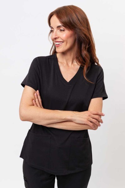 Bluza medyczna damska Healing Hands Monica V-neck czarna-1