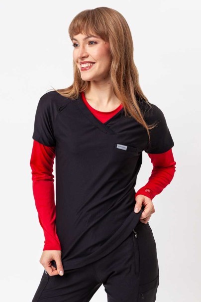 Bluza medyczna damska Maevn Embrace Luna czarna-1