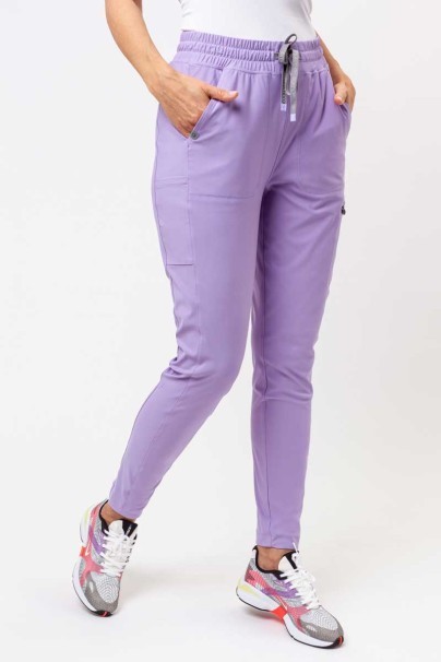 Spodnie medyczne damskie Maevn Embrace Mia lawendowe-1