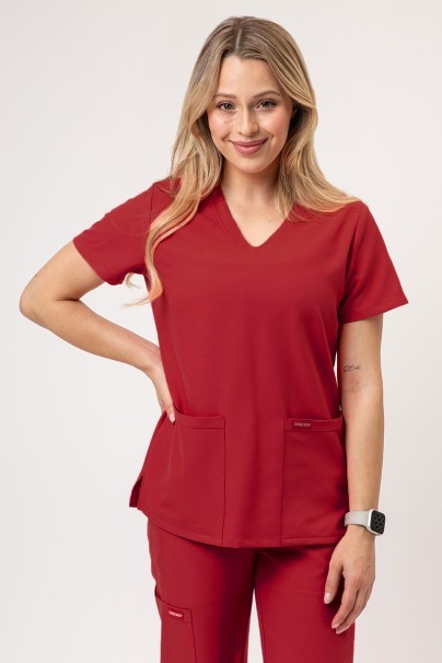 Bluza medyczna damska Cherokee Ultra V-neck Top czerwona-1
