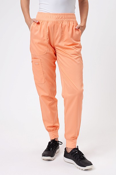 Spodnie medyczne damskie Cherokee Revolution Mid Rise jogger koralowe
