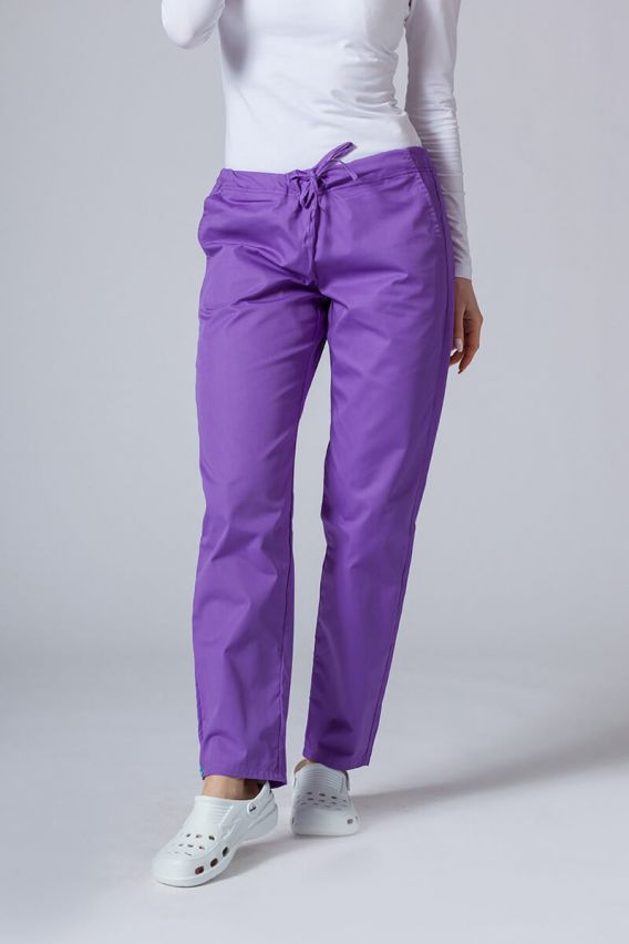 Spodnie medyczne damskie Sunrise Uniforms Basic Regular fioletowe-1