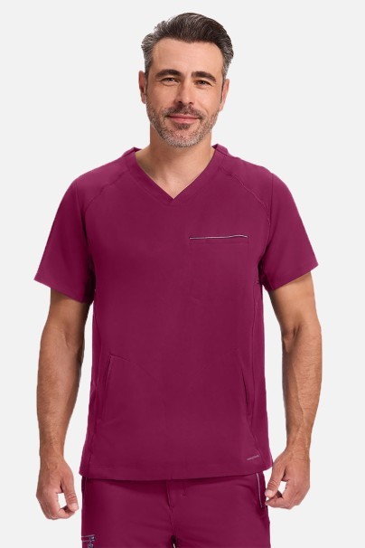 Bluza medyczna męska Healing Hands Steven wiśniowa