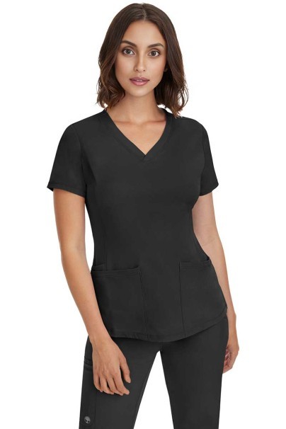 Bluza medyczna damska Healing Hands Monica V-neck czarna-1
