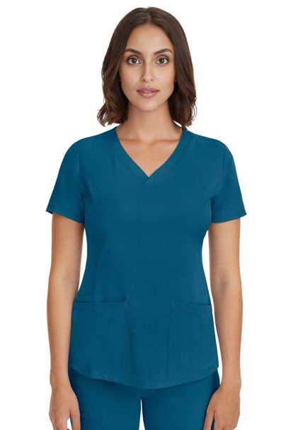 Bluza medyczna damska Healing Hands Monica V-neck karaibska-1