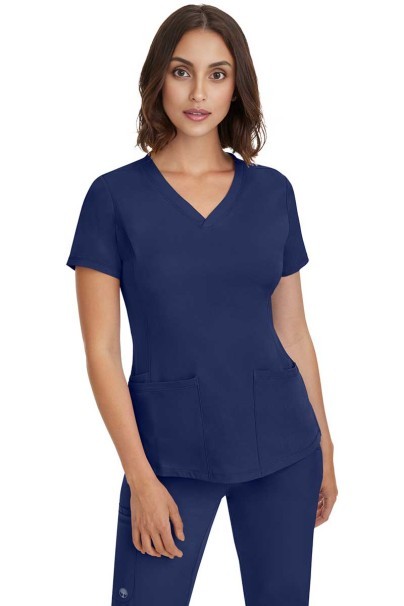 Bluza medyczna damska Healing Hands Monica V-neck ciemny granat-1