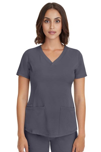 Bluza medyczna damska Healing Hands Monica V-neck szara-1