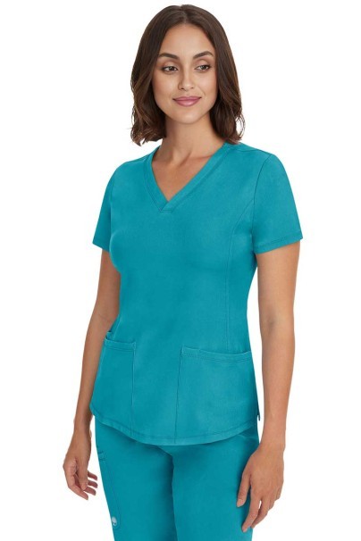 Bluza medyczna damska Healing Hands Monica V-neck morski błękit-1