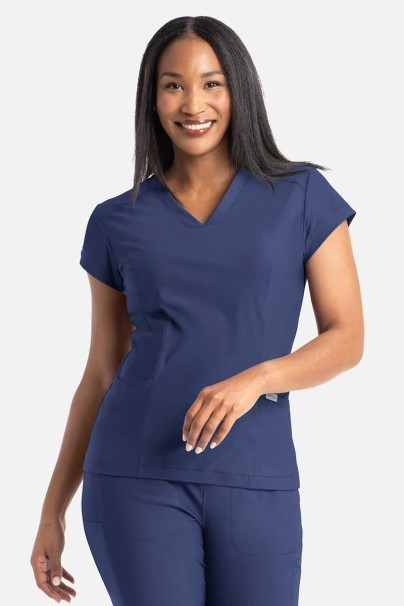 Bluza medyczna damska Maevn Embrace Zoe ciemny granat-1