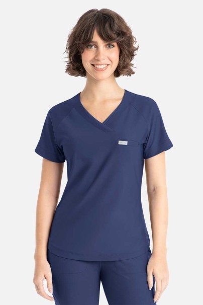 Bluza medyczna damska Maevn Embrace Luna ciemny granat-1