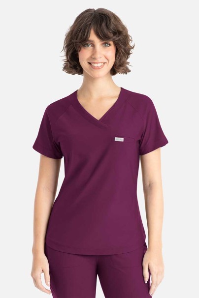 Bluza medyczna damska Maevn Embrace Luna wiśniowa-1