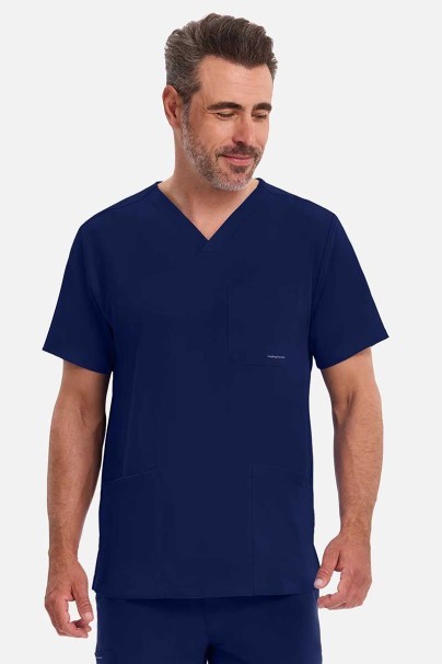Bluza medyczna męska Healing Hands Matthew V-neck ciemny granat-1