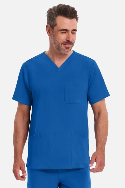 Bluza medyczna męska Healing Hands Matthew V-neck królewski granat-1