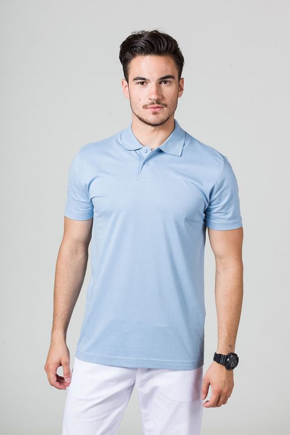 Koszulka męska Malfini Single Jersey polo niebieska-1