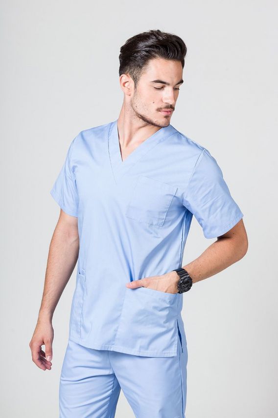 Bluza medyczna męska Sunrise Uniforms Basic Standard niebieska-1
