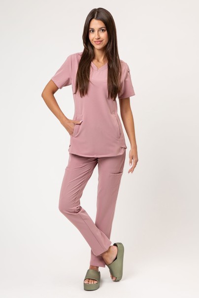 Komplet medyczny damski Uniforms World 518GTK™ (bluza Lucy, spodnie Alivia) pastelowy róż-1
