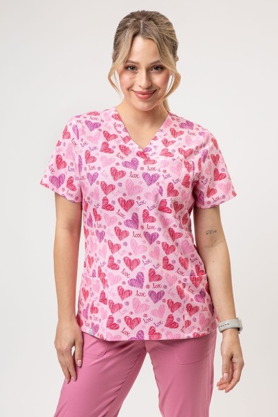 Bluza medyczna damska Sunrise Uniforms Prints Heart Notes-1