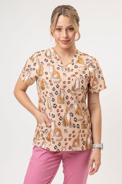 Bluza medyczna damska Sunrise Uniforms Prints Purrfect Relax-1