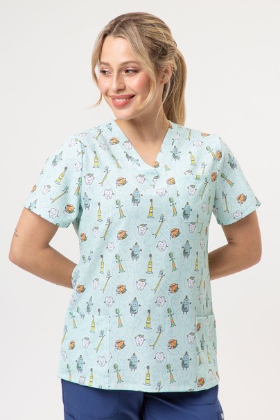 Bluza medyczna damska Sunrise Uniforms Prints Dental Friends-1