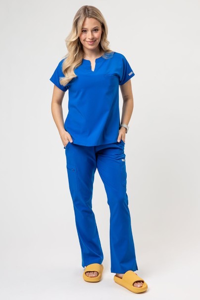 Komplet medyczny damski Maevn Momentum (bluza Dolman, spodnie Flare Leg) królewski granat-1