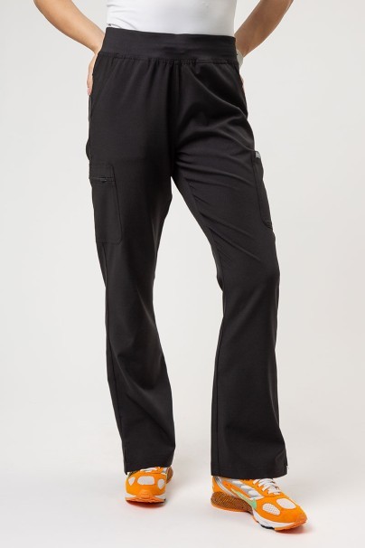 Spodnie medyczne damskie Maevn Momentum Flare Leg czarne-1