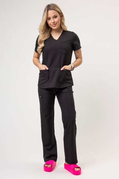 Komplet medyczny damski Cherokee Ultra (bluza 3-pocket, spodnie Cargo) czarny-1