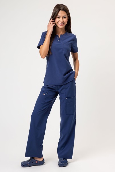 Komplet medyczny damski Dickies EDS NXT (bluza Round Neck, spodnie Wide Leg) ciemny granat-1