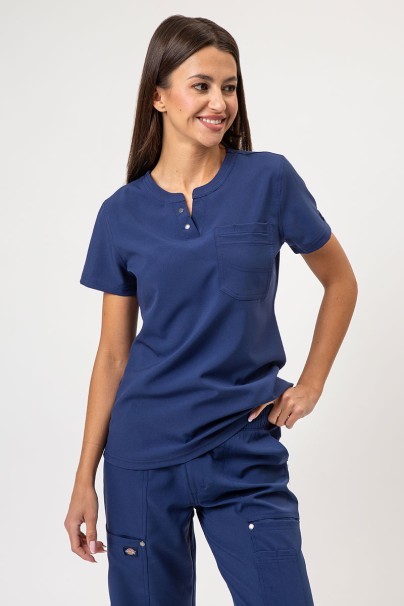 Bluza medyczna damska Dickies EDS NXT Round Neck ciemny granat-1