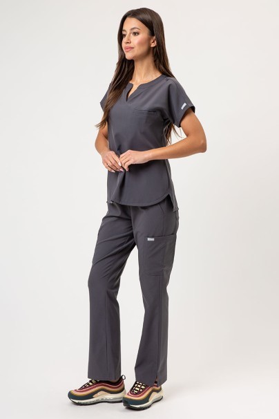 Komplet medyczny damski Maevn Momentum (bluza Dolman, spodnie Flare Leg) szary-1