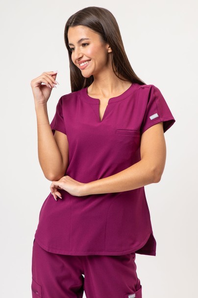 Bluza medyczna damska Maevn Momentum Dolman wiśniowa-1