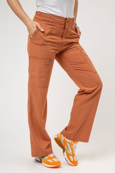 Spodnie medyczne damskie Dickies EDS NXT Wide Leg imbirowe-1